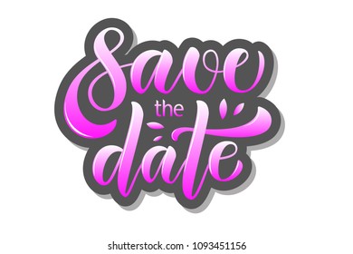 Vector illustration of calligraphy, logotype, text for greeting, celebration design. Motivational text, modern feminine type as print, card, sticker, party invitation, template, game, poster, present