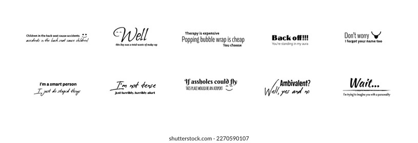 Vector illustration. Calligraphy.Lettering. Seth of handwritten phrases. Summer, travel, adventure. SVG. Motivation and inspiration quotes for invitations, greeting cards, prints, posters