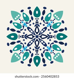 Vector illustration Calm and elegant art pattern with blooming flowers in bright and delicate hues. Classic, original design pattern. Handmade, fabric, background, carpet, wallpaper, textile, ceramic.