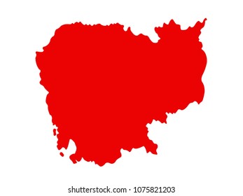 vector illustration of Cambodia map