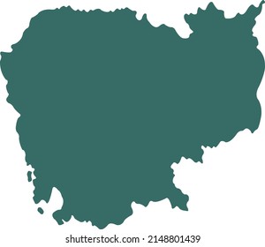 Mapa de la ilustración vectorial de Camboya