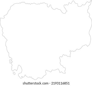 Mapa de la ilustración vectorial de Camboya