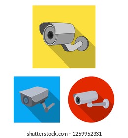 Vector illustration of camcorder and camera icon. Collection of camcorder and dashboard vector icon for stock.
