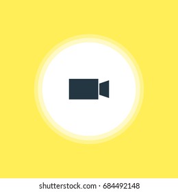 Vector Illustration Of Camcorder Icon. Beautiful Online Element Also Can Be Used As Video Camera Element.