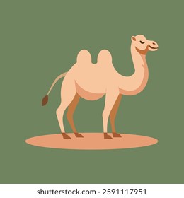 Vector illustration of a camel animal