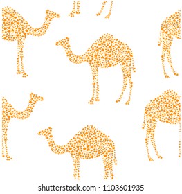 vector illustration of camel pattern