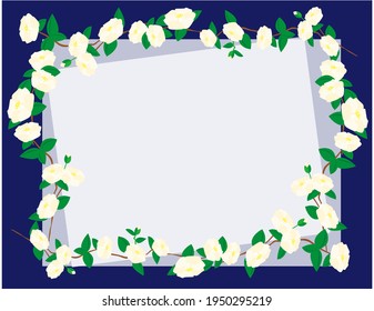 Vector illustration of camellia flowers.