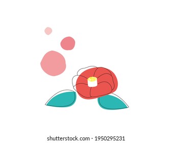Vector illustration of camellia flowers.