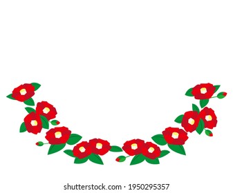 Vector illustration of camellia flowers.