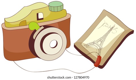A vector illustration of camera