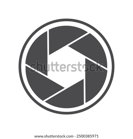 Vector illustration of camera aperature. isolated on a white background. Vector illustration