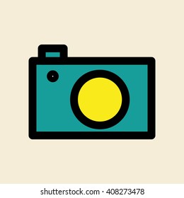 Vector illustration of camera , editable icon