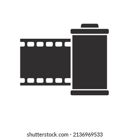 ilustración vectorial del icono del rollo de película de la cámara