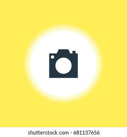Vector Illustration Of Camera Icon. Beautiful Check-In Element Also Can Be Used As Photo Device Element.