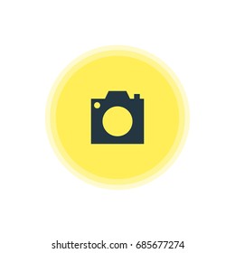 Vector Illustration Of Camera Icon. Beautiful Check-In Element Also Can Be Used As Photo Device Element.
