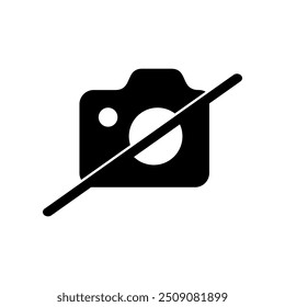 The vector illustration of the camera icon is broken. photo camera signs and symbols. photography icons. on a blank background and can be edited again.