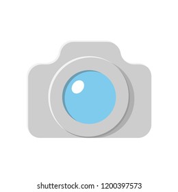 Vector illustration of camera icon. Flat, isolated.