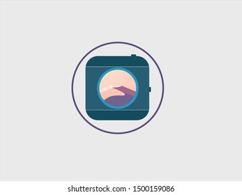 vector illustration camera icon on white background