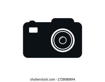 Vector Illustration eines Kamerasymbols auf einem hellen Hintergrund.
