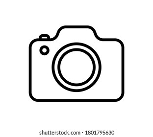 Vector illustration of camera icon set, camera icon for website and app design, photography, snapshot, photo, picture icon, camera icon with fill and outline, flat design concept.
