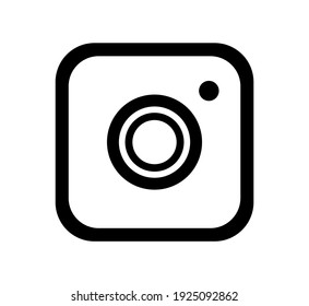 Vector illustration of camera icon simple style on white background