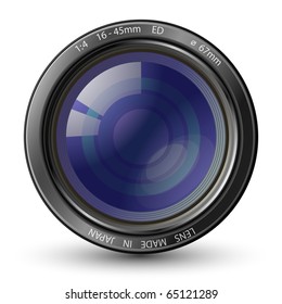 Vector illustration of camera lens