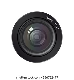 Vector illustration. The camera lens. Isolated object