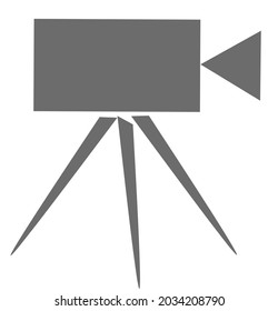 a vector illustration of a camera on a light color background