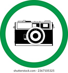 ilustración vectorial de una cámara en un fondo transparente