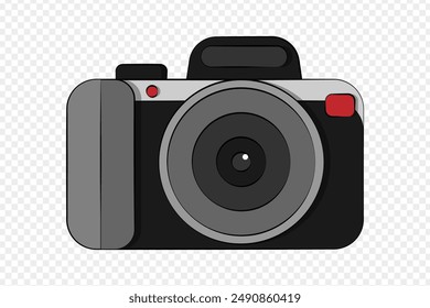 Vector illustration of camera on transparent background