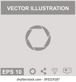 Vector illustration of camera shutter.