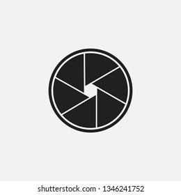 Vector illustration of camera shutter, isolated on white background