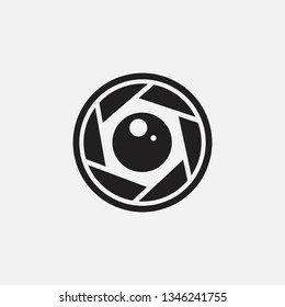 Vector illustration of camera shutter, isolated on white background