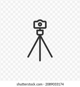 Vector Illustration Of Camera Stand Icon In Dark Color And Transparent Background(png).