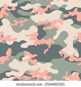 
vector illustration of camouflage, light modern seamless pattern for print