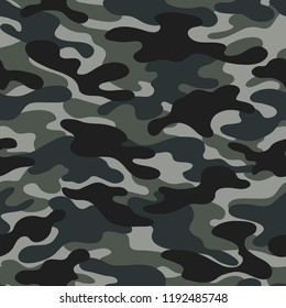 Vector illustration of camouflage seamless pattern, creative repeating line of texture for printing, wrapping, wallpaper, fabric, and textile.