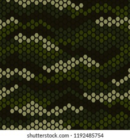 Vector illustration of camouflage seamless pattern, creative repeating line of texture for printing, wrapping, wallpaper, fabric, and textile.