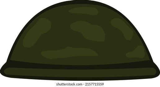 Vector illustration of a camouflaged war helmet