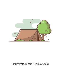 vector illustration of camp equipment logo design inspiration,EPS 10
