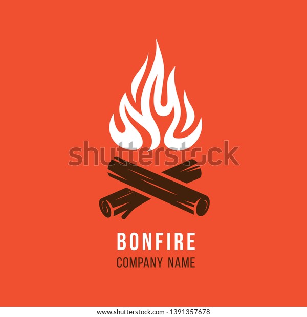 薪を持つ焚き火のベクターイラスト のベクター画像素材 ロイヤリティフリー
