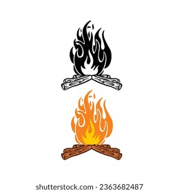 Vektorgrafik eines Campfeuerbildes