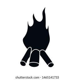 Vector illustration of campfire and light icon. Set of campfire and flammable stock symbol for web.