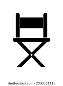 vector illustration of camping chair icon on white background