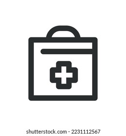 Vector illustration of camping event line icon