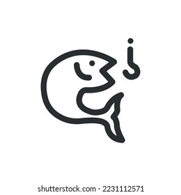 Icono de línea de evento de acampada