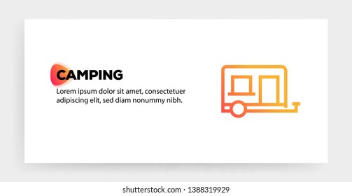 VECTOR ILLUSTRATION OF CAMPING ICON CONCEPT