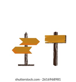 vector illustration of a camping signpost