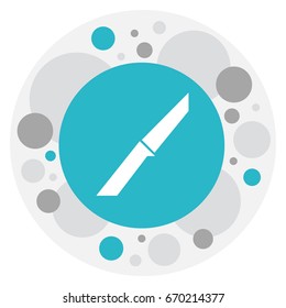 Vector Illustration Of Camping Symbol On Blade Icon. Premium Quality Isolated Knife Element In Trendy Flat Style.