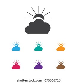 Vector Illustration Of Camping Symbol On Sunset Icon. Premium Quality Isolated Sunrise Element In Trendy Flat Style.