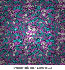 Vector illustration. Can be used for cards, invitations, save the date cards and many more. On pink, blue and black colors. Vector abstract pattern page for antistress.